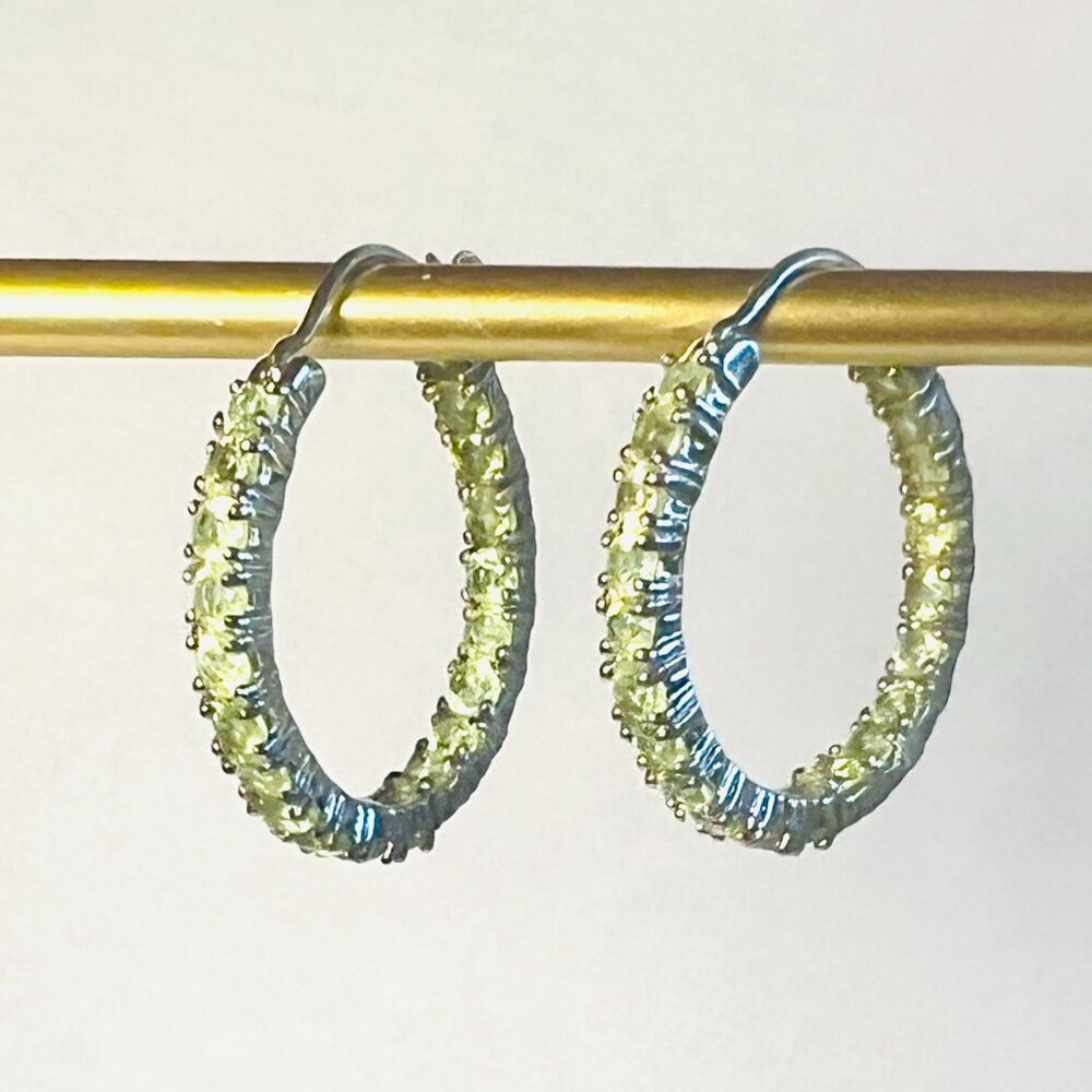PERIDOT HOOP EARINGS